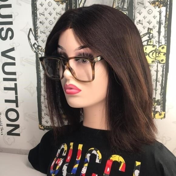 New Authentic Gucci GG0452O 004 Eyeglasses Brown Havana Oversized Square Frames - Picture 6 of 13